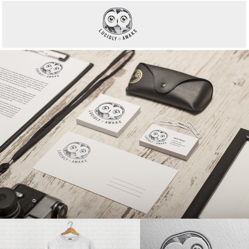 COOL, INTELLIGENT & SIMPLE OWL LOGO DESIGN FOR CLOTHING LINE + LUCIDLY AWAKE!! Design by Turaiphie