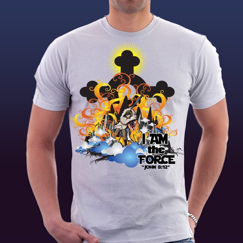 Design di Jedi Jesus t-shirt di Monkey940
