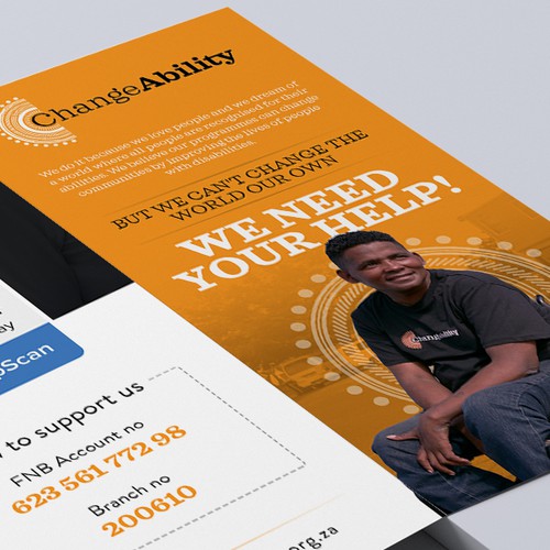 Designs | 99NONPROFITS WINNER - ChangeAbility Pamphlet: Support for ...