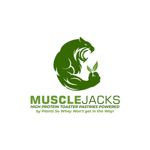 Design a eye catching logo for High protein toaster pastry for muscle bound vegans Design by samsoel