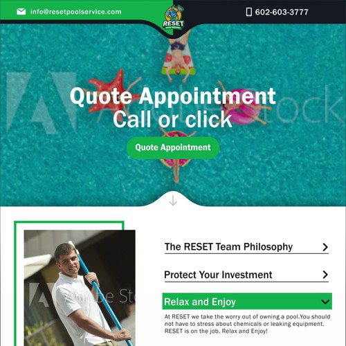 Pool Service Website for Heroes of Pool Industry-ontwerp door David Jispace