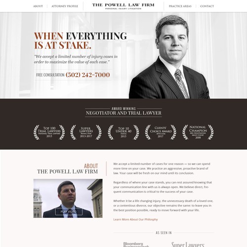 Personal Injury Law Firm - Site Redesign Design by Smashing Boys