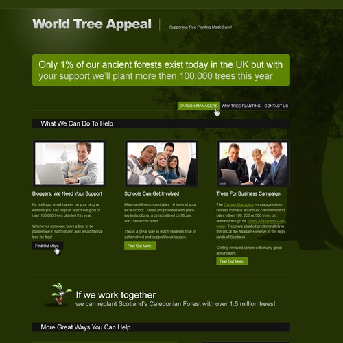 Web page for the  "World Tree Appeal" Réalisé par jimreimer