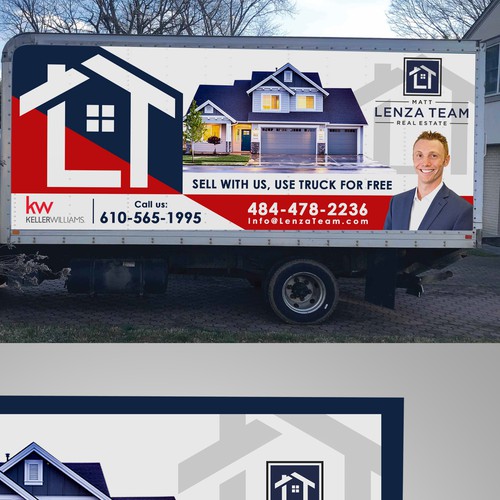 Custom Truck Design Wrap for Real Estate Agent, CREATIVE PROFESSIONAL CLEAN Design by Bittu2015