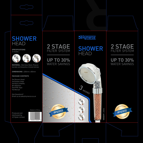 Shower Head Box Design Product packaging contest