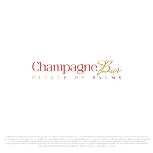 Luxury and modern Champagne Bar logo Design by Dezineexpert⭐