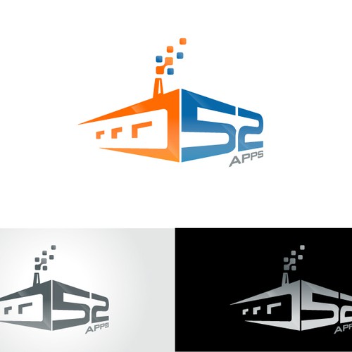 Logo Design - 52 Apps, Mobile App Developers Design by oceandesign