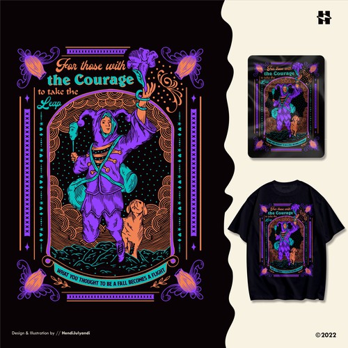 ********************* Tarot Card - The  Fool - inspired t shirt design ****************** Get Wild! Design by hendijulyandi