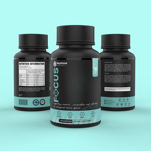 Label for a new supplement brand Réalisé par Muhiuddin99