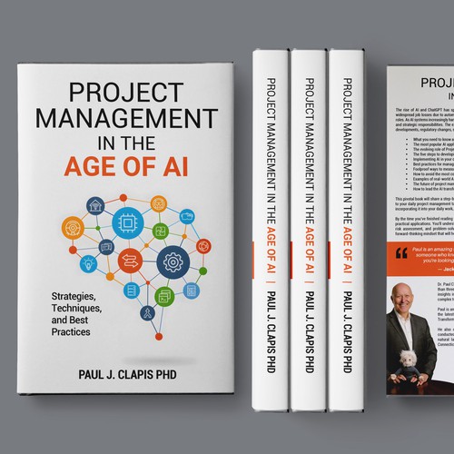 Simple, professional cover for a business book about Artificial Intelligence Design by ~99~