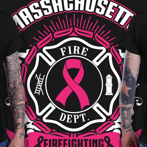 Massachusetts Firefighting Academy Breast Cancer Awareness T-Shirt | T ...