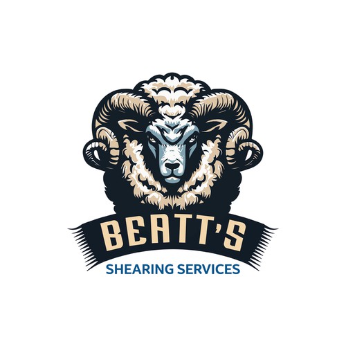 Powerful bold and unique shearing team logo Diseño de N & N