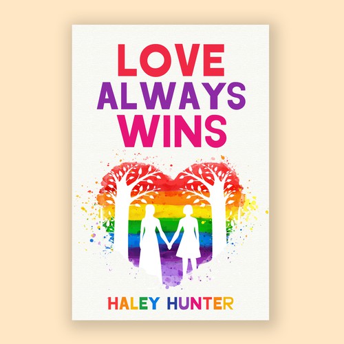 LGBTQ lesbian Loud and proud rainbow book cover To Attract readers Design by saffran.designs