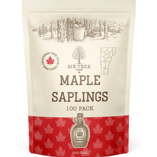 First ever production Maple Syrup Stick label Design by bcra