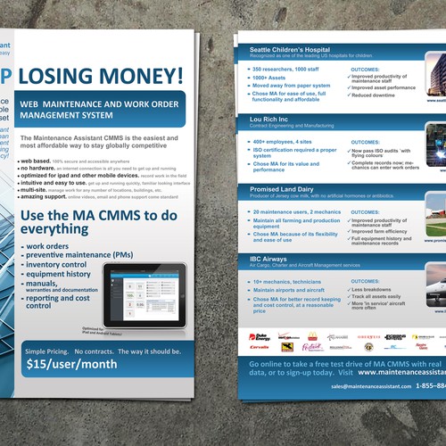 Help Maintenance Assistant Inc. with a new postcard or flyer Design by zzzmaja