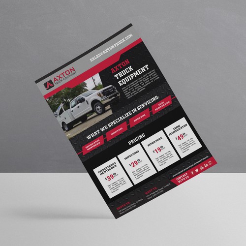 Need a flyer to introduce our new service department Design by Zarabrook