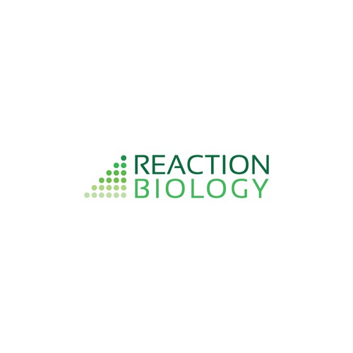 redesign of a logo saying Reaction Biology Design by sammynerva