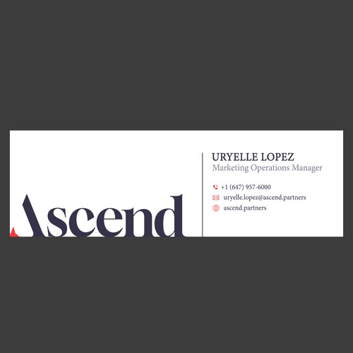 Ascend Partners New Branded Email Signature Design by sougatacreative