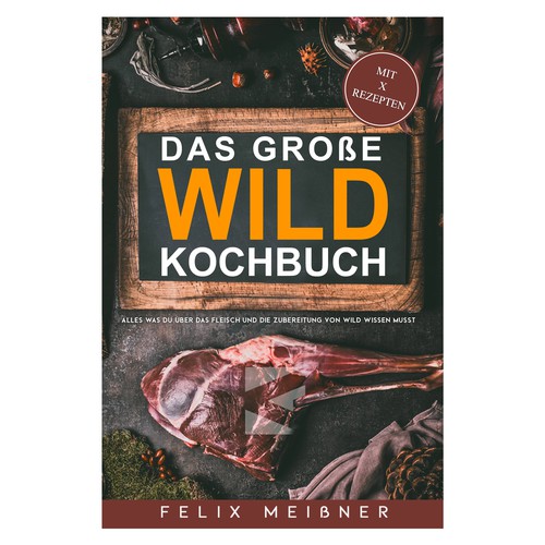 Diseño de wild meat cookbook cover de JervyDesign