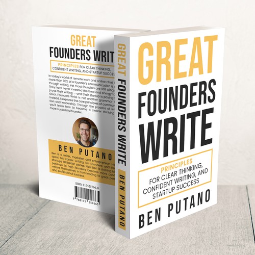 Design the cover of a writing book for entrepreneurs Design by Zahari Studio