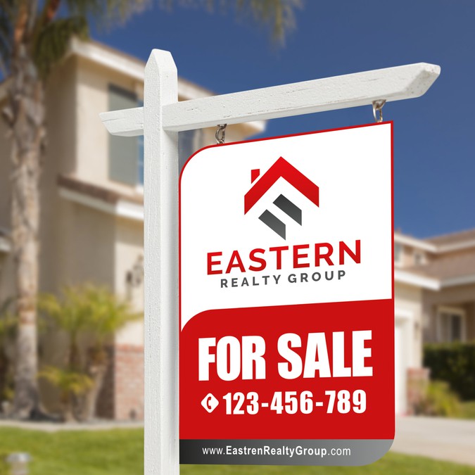 Eye catching and easy to read real estate lawn sign | Signage contest