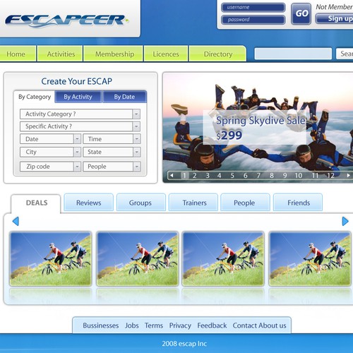 Design di ESCAPEER.COM <--  ;)  --> {a FaceySpacey Web 2.0 Design Contest} di KPdesigns