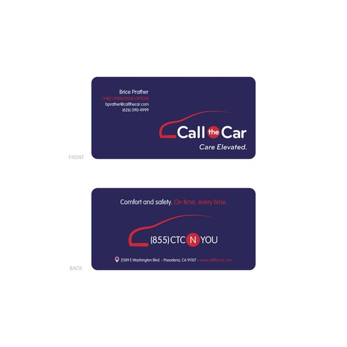 business card for Call the Car Design by donvito
