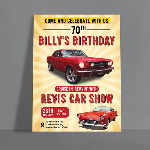 Car Show Flyer Design by Black Bolt