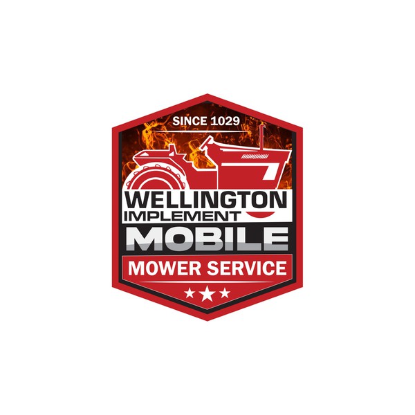 Bold Mobile Mower Service Logo for Wellington Implement