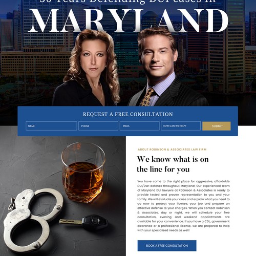 DUI Lawyer Landing Page Design by LarnDesigns