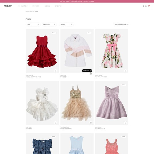 Needed: Cute Kids Clothing Site Redesign Design by Pixelopaque