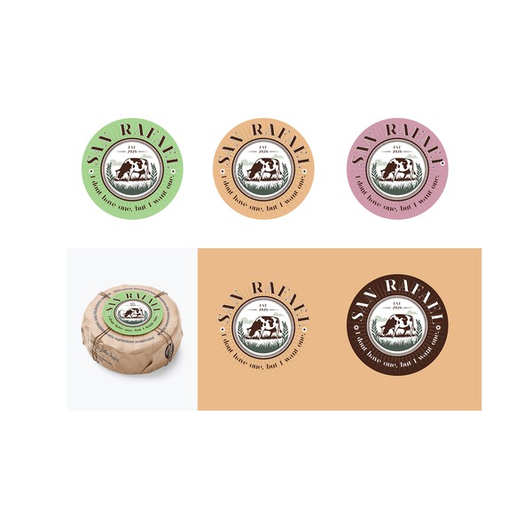 Design by LOLIALOVAdesign titled "Brand Identity for Dairy company / cheesemakers."