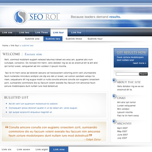 $355 WordPress design- SEO Consulting Site Diseño de QUQ creative