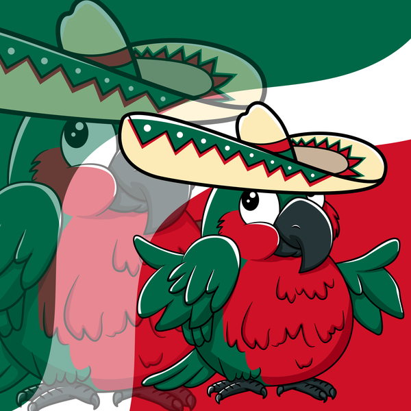 Cartoon bird mascot logo