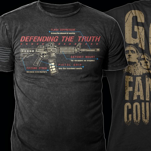 Develop a patriotic shirt that represents: The individual patriot, God, Family, Country Design von *DCLA*