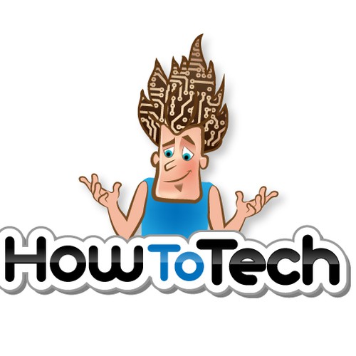 Create the next logo for HowToTech. Diseño de artistraman