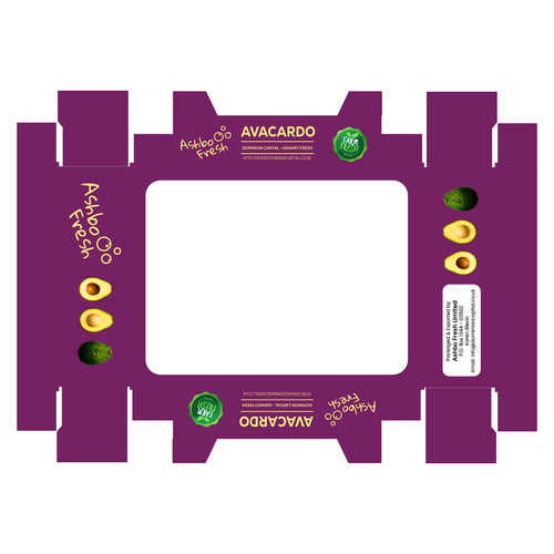 Avocado export box design Design by creativeDibyendu99