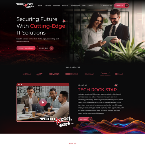 Cutting-Edge Website Design for Premier MSP/MSSP - Tech Rockstars, Inc Design by ⚡️unbox.style⚡️