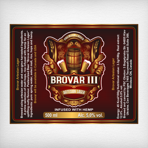 A Can of Beer infused with goodness needs a label Design by DataDesign99d