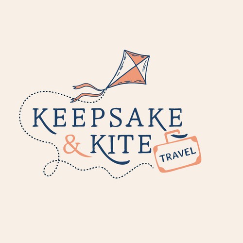 "Help me create my logo for the launch of my travel business Keepsake & Kite." winning Logo & hosted website