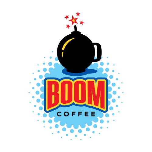 logo for Boom Coffee Design von man vs design
