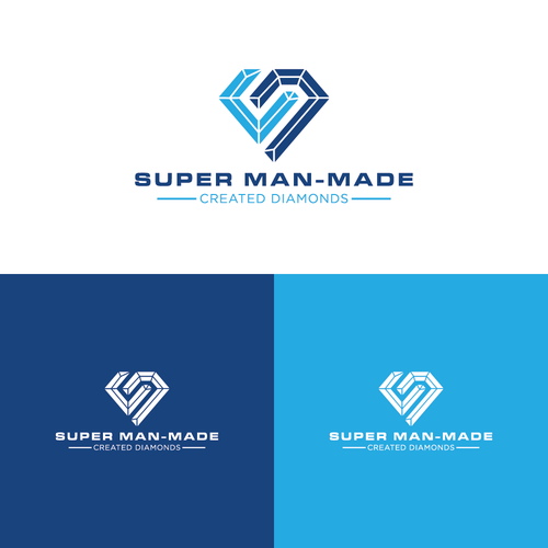 Strong & Simple design for our Super Man-Made Created Diamonds Design by ♛ clever studio ♛