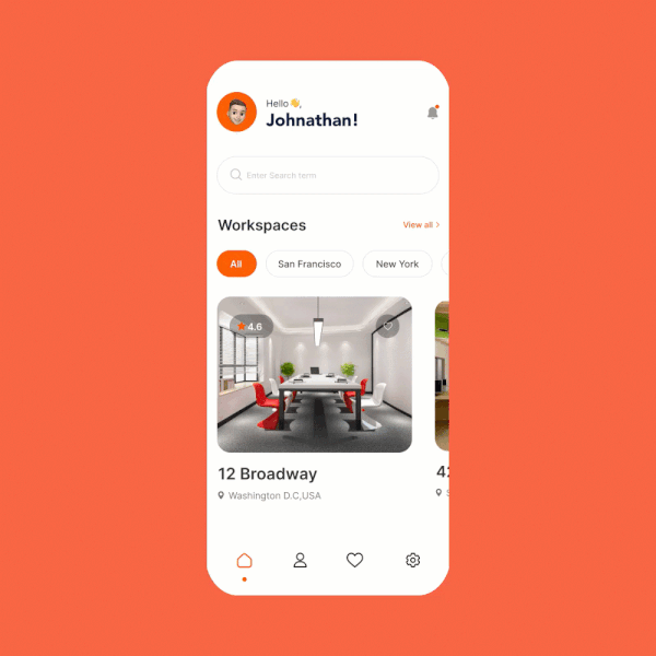 Ui Design for Coworking places