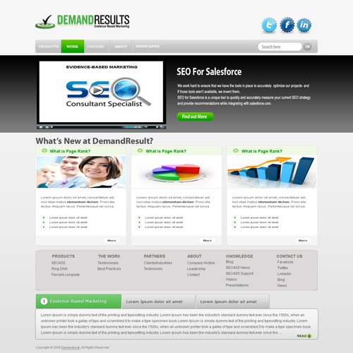 website design for DemandResults Réalisé par Ranjana Choudhary