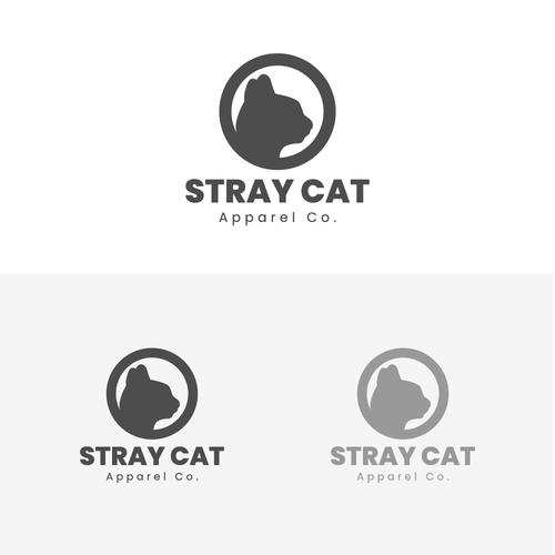Logo for Stray Cat Apparel Co. - Clothing brand that donates 100% to saving cats! Design by NS000