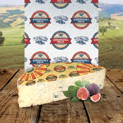 Design a product label set for an Italian Cheese Réalisé par ProveMan