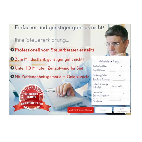 Landing page design contest entry by Sarah Design