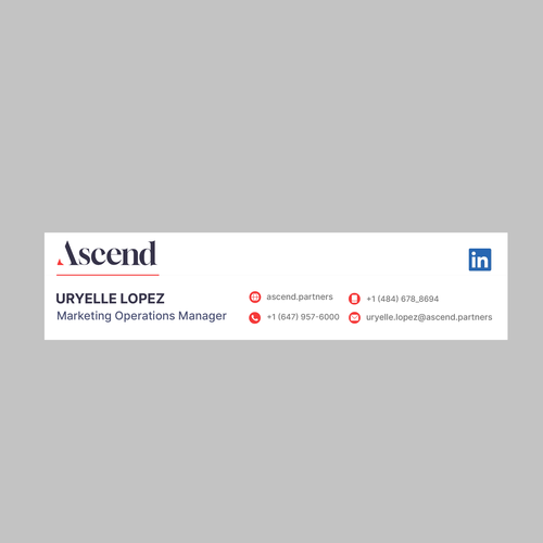 Ascend Partners New Branded Email Signature Design by Ganesh Anvekar