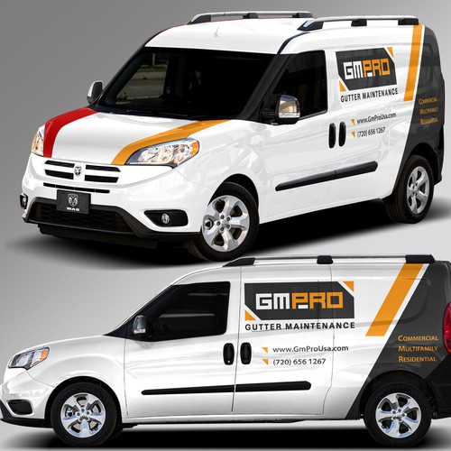 Create a van wrap advertising 2 businesses on 1 van (half/half) Design réalisé par Syns&Graphix™