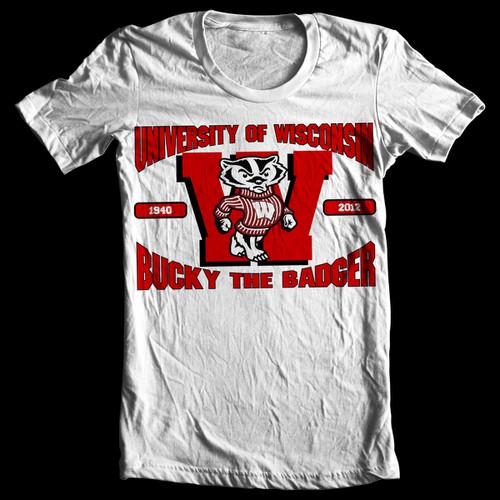 Wisconsin Badgers Tshirt Design Design by Rizki Salsa Wibiksana